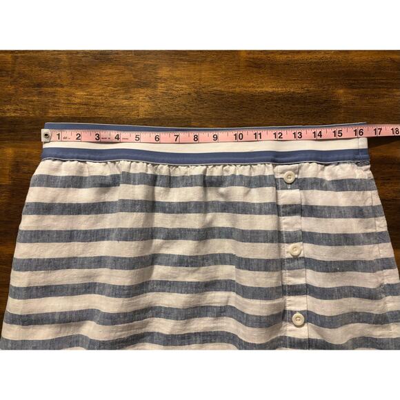 J. Jill Women's Medium Love Linen Skirt Midi Elastic Waist Pockets Lagenlook - Picture 6 of 8